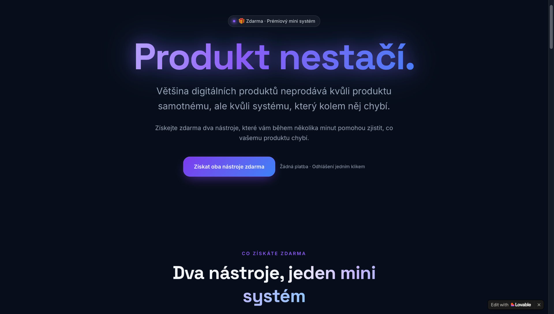 Produkt Nestačí — workbook